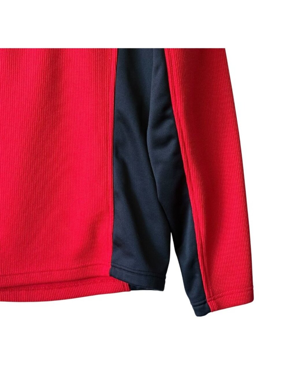 Spyder Men's Large Red & Black Pullover Bandit Half Zip Sweater Waffle Logo - Picture 7 of 16